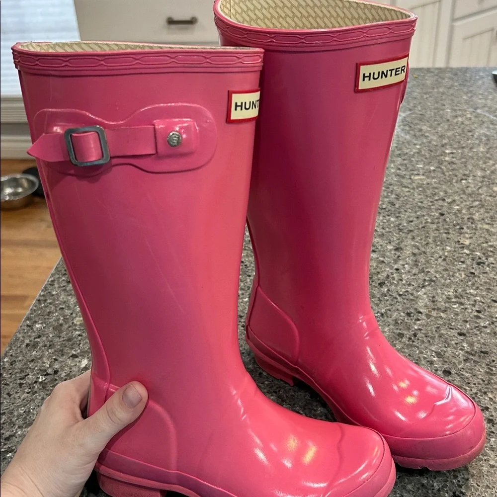 Hunter Vibrant Pink Tall Boots - Picture 1 of 5